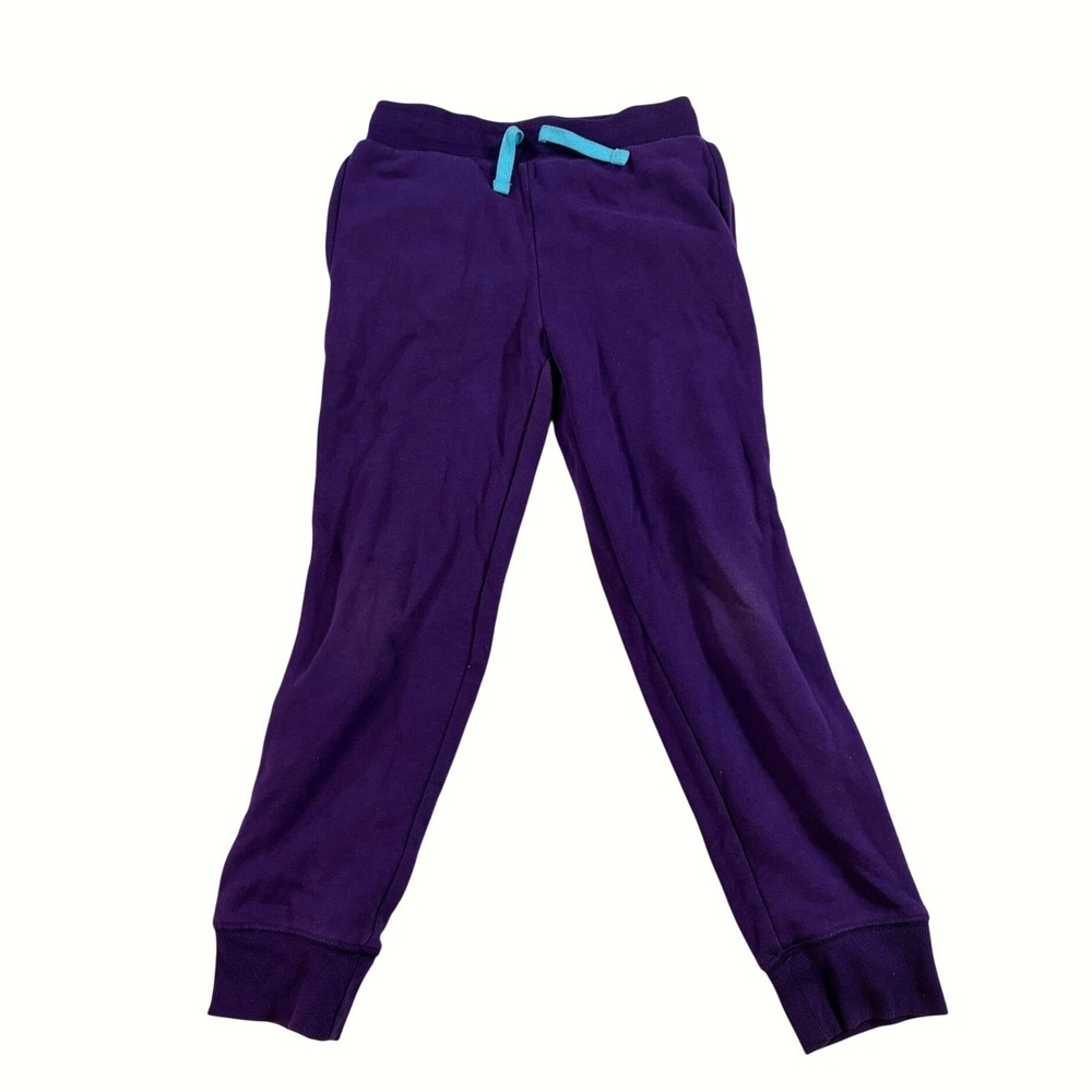 Spotted Zebra Kids Medium 8 Jogger Sweatpants Purple Fleece Teal Drawstring F3
